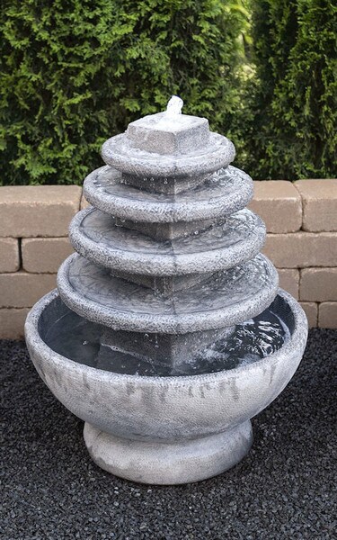 Solstice Fountain is a captivating blend of modern design and water